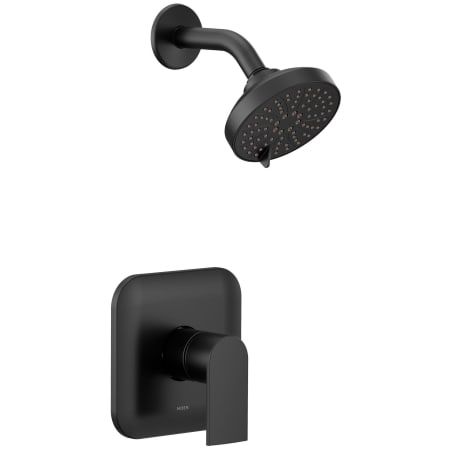 Moen Genta LX Shower Only Trim Package with 1.75 GPM Multi Function Shower Head Matte Black