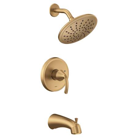 Moen Glyde Tub and Shower Trim Package with 1.75 GPM Single Function Shower Head Bronzed Gold