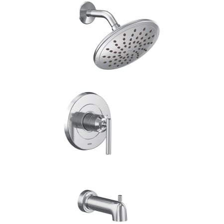 Moen Gibson Tub and Shower Trim Package with 1.75 GPM Single Function Shower Head Chrome