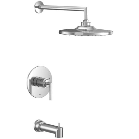 Moen Arris Tub and Shower Trim Package with 1.75 GPM Single Function Shower Head Chrome