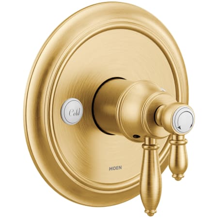 Moen Weymouth M-CORE 4-Series Pressure Balanced Valve Trim Only with Single Lever Handle and Volume Control - Less Rough In Brushed Gold