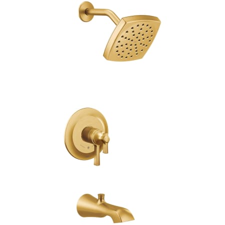 Moen Flara M-CORE 4-Series Tub and Shower Trim Package with 1.75 GPM Single Function Shower Head Brushed Gold
