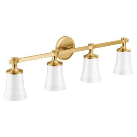 Moen Flara Four Light Bathroom Vanity Light Brushed Gold
