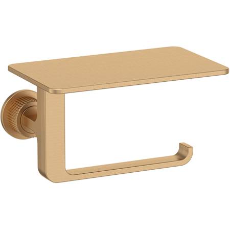 Moen Cambium Wall Mounted Toilet Paper Holder with Shelf Bronzed Gold