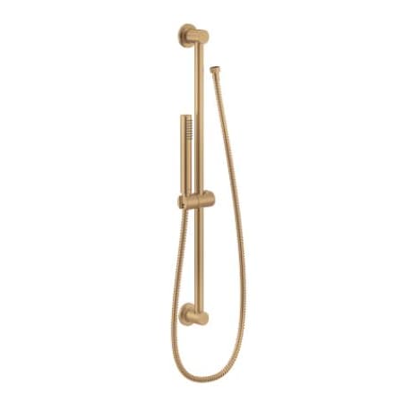 Moen Single Function Hand Shower Package with Hose and Slide Bar Included from the Level Collection Bronzed Gold