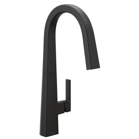 Moen Nio 1.5 GPM Deck Mounted Pull Down Kitchen Faucet with Power Clean, Duralock, Duralast, and Reflex Technology Matte Black