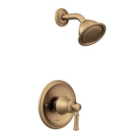 Moen Dartmoor Pressure Balanced Shower Trim with 1.75 GPM Shower Head Bronzed Gold
