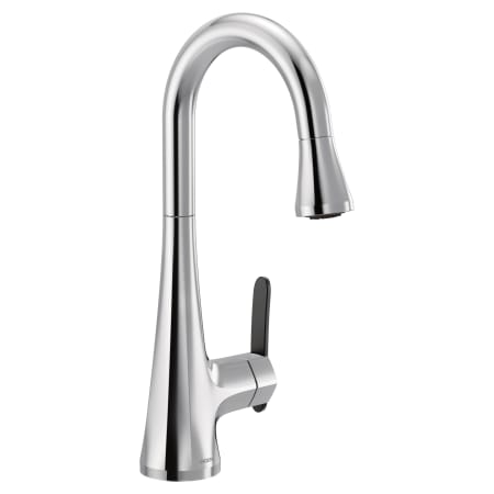 Moen Sinema 1.5 GPM Single Hole Pull Down Bar Faucet with Reflex, PowerClean, and Duralock Chrome