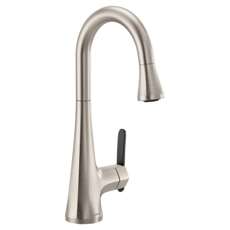 Moen Sinema 1.5 GPM Single Hole Pull Down Bar Faucet with Reflex, PowerClean, and Duralock Spot Resist Stainless