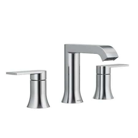 Moen 1.2 GPM Widespread Bathroom Faucet with Pop-Up Drain Assembly Polished Chrome