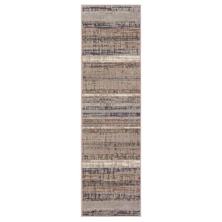 Mohawk Home Cashmere 2' x 7-1/2' Polyester Striped Indoor Rectangular Area Rug Payette Gray