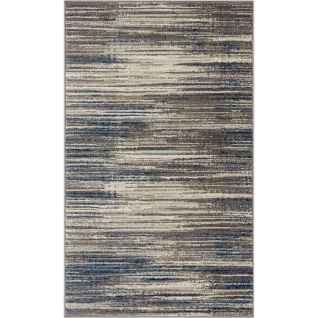 Mohawk Home Cleo 3' x 5' Polyester Abstract Indoor Rectangular Area Rug Furie Stripe Gray / Dark Blue