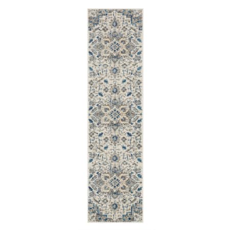 Mohawk Home Cleo Pyramus 2' x 8' Polypropylene Floral and Vintage Indoor Rectangular Area Rug Pyramus Blue