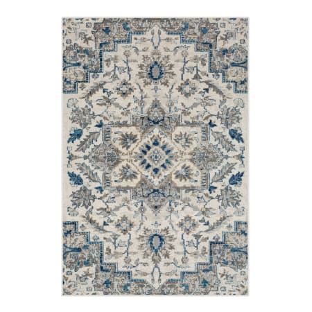 Mohawk Home Cleo Pyramus 5-1/4' x 8' Polypropylene Floral and Vintage Indoor Rectangular Area Rug Pyramus Blue