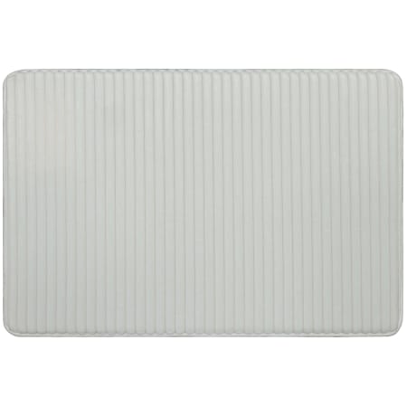 Mohawk Home Vienna Bath 1-1/2' x 2' Polyester Solid Indoor Rectangular Bathroom Rug Artic White