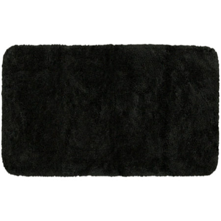 Mohawk Home Kingston Bath 1-1/2' x 2' Shag Polyester Solid Indoor Rectangular Bathroom Rug Charcoal