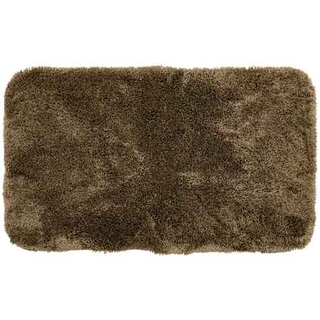 Mohawk Home Pirates Well Bath 2' x 3-1/4' Shag Polyester Solid Indoor Rectangular Bathroom Rug Brown