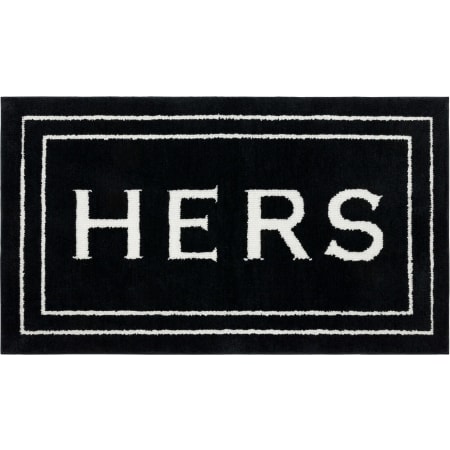 Mohawk Home Knitted Bath 1-1/2' x 2' Polyester Novelty and Solid Indoor Rectangular Bathroom Rug Hers Ebony