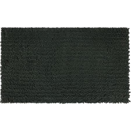 Mohawk Home Metaphor Bath 1-1/2' x 2' Shag Polyester Solid Indoor Rectangular Bathroom Rug Charcoal
