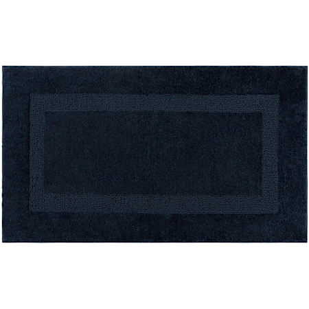 Mohawk Home Knitted Bath 1-1/2' x 2' Polyester Border Indoor Rectangular Bathroom Rug Prestige Indigo