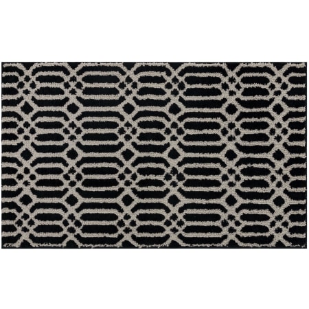 Mohawk Home Knitted Bath 1-1/2' x 2' Polyester Geometric Indoor Rectangular Bathroom Rug Linkage Black / Flint