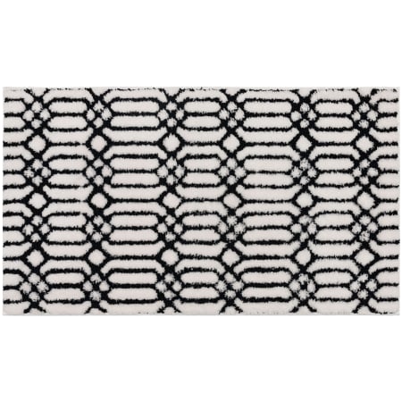 Mohawk Home Knitted Bath 1-1/2' x 2' Polyester Geometric Indoor Rectangular Bathroom Rug Linkage White / Black