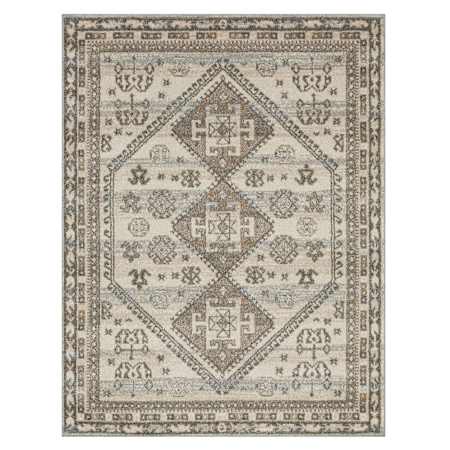 Mohawk Home Whimsy 7-3/4' x 10' Polypropylene Southwestern and Vintage Indoor Rectangular Area Rug Endfield Gray
