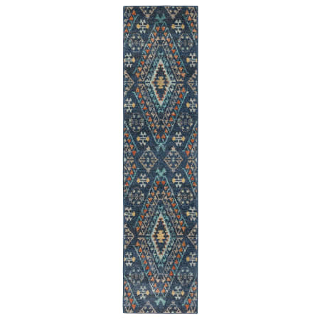 Mohawk Home Whimsy Fleming 2' x 8' Polypropylene Geometric, Southwestern, and Striped Indoor Rectangular Area Rug Fleming Blue