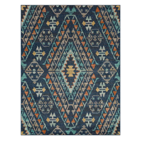 Mohawk Home Whimsy Fleming 5-1/4' x 8' Polypropylene Geometric, Southwestern, and Striped Indoor Rectangular Area Rug Fleming Blue