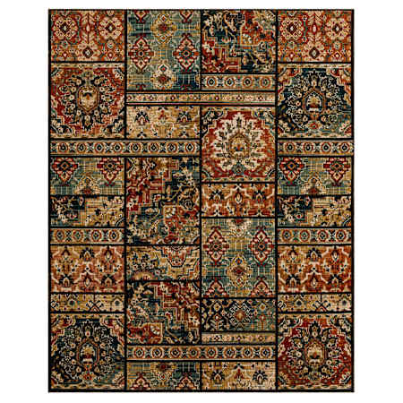 Mohawk Home Heirloom Abbotts Lake 8' x 10' Polyester Traditional Indoor Rectangular Area Rug Abbotts Lake Multi
