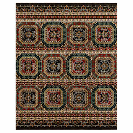 Mohawk Home Heirloom Neecharles 8' x 10' Polyester Traditional Indoor Rectangular Area Rug Neecharles Blue