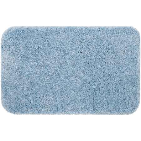 Mohawk Home Kingston Bath 2' x 3-1/4' Shag Polyester Solid Indoor Rectangular Bathroom Rug Blue Fog