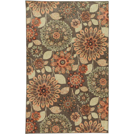 Mohawk Home Floral Dream 5' x 8' Bohemian Botanical Area Rug Orange Spice Blend