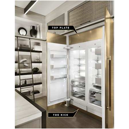 Monogram Designer 66 Inch Toe Kick for Refrigerator Brass