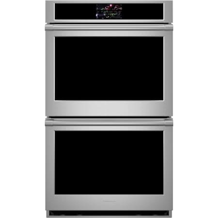 Monogram 30 Inch Wide Statement Smart Electric Convection Double Wall Oven Stainless Steel