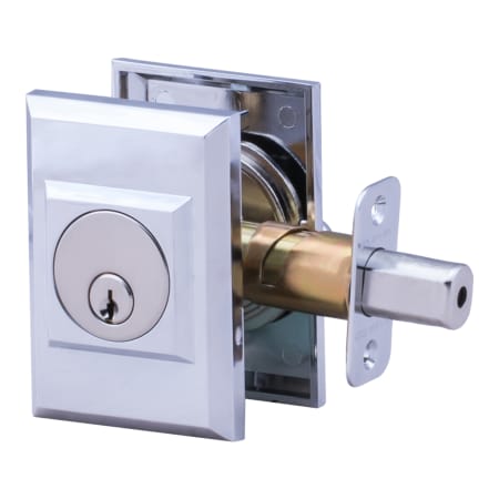 Montana Forge Keyed Entry Double Cylinder Deadbolt from the Craftsman Collection Polished Stainless