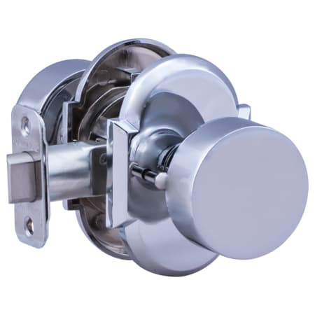 Montana Forge Privacy Door Knob Set with K3 Knob and R3 Rose from the Contemporary Collection Polished Stainless