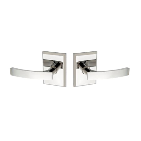 Montana Forge Full Dummy Door Knob Set with L6 Knob and R2 Rose from the Contemporary Collection Polished Stainless