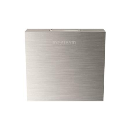Mr Steam Designer Square 3 in. Steamhead with Aroma Therapy Reservoir Brushed Nickel