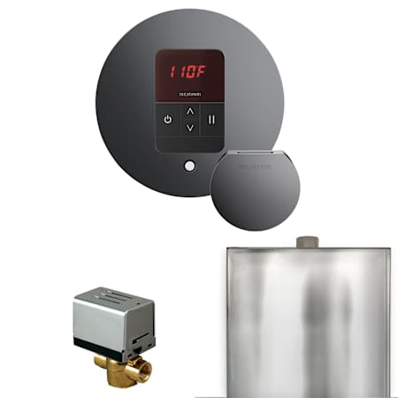 Mr Steam Basic Butler Package Steam Shower Control Package with Round Itempo Control and Steamhead - Less Generator Brilliant Black