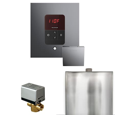 Mr Steam Basic Butler Package Steam Shower Control Package with Square Itempo Control and Linear Steamhead Brilliant Black
