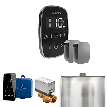 Mr Steam ButlerFlex Max Steam Shower Control Package with TempoFlex Control and Steamhead Black / Brilliant Black