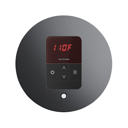 Mr Steam Itempo Round Steam Shower Control and Steamhead Brilliant Black