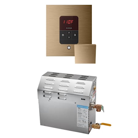 Mr Steam MS 5 kW (5000 W) Steam Shower Generator Package with Square iTempo Control Brushed Bronze