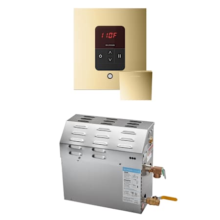 Mr Steam MS 5 kW (5000 W) Steam Shower Generator Package with Square iTempo Control Polished Brass