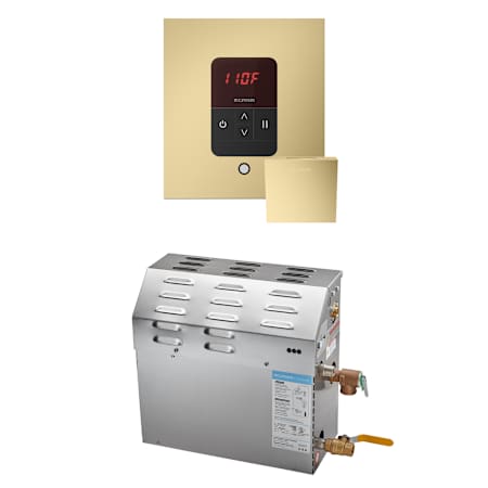 Mr Steam MS 9 kW (9000 W) Steam Shower Generator Package with Square iTempo Control Satin Brass