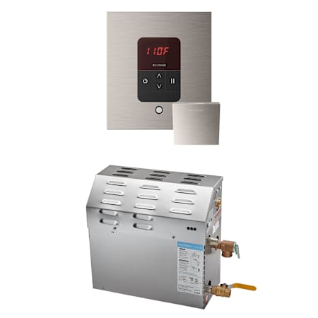 Mr Steam MS 10 kW (10000 W) Steam Shower Generator Package with Square iTempo Control Brushed Nickel