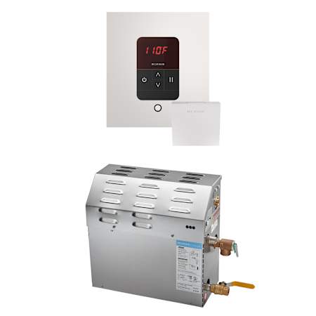 Mr Steam MS 12 kW (12000 W) Steam Shower Generator Package with Square iTempo Control White