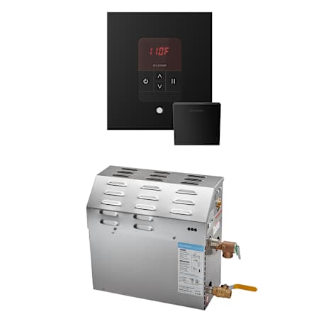 Mr Steam MS Super iTempo Square 15 kW (15000 W) Steam Shower Generator Package with Square iTempo Control Matte Black