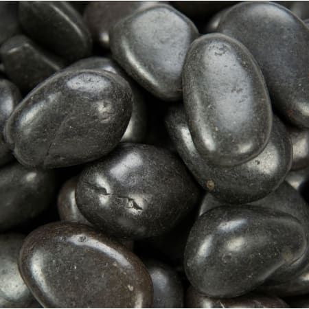 MSI Piedra Pebbles 3/4" to 1 1/4" Polished Bagged Landscape Rock - Sold by Bag (.5 CF/Bag) Black
